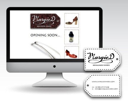 website voor Margie D, designer shoes
